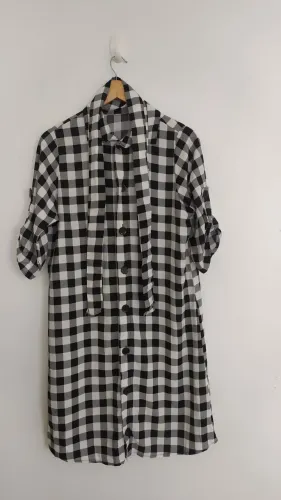 Vestido chamise feminino xadrez Tam M