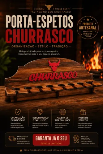 Suporte espeto churrasco 