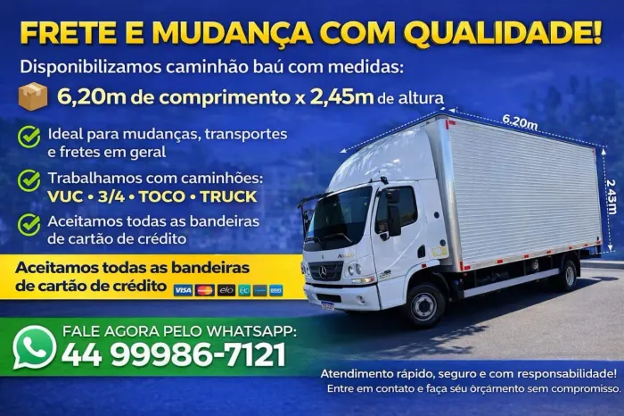 Frete coletas e mudanças 