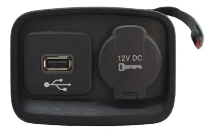 Tomada 12v Entrada Usb Console Central Toro 2019 Original Preto