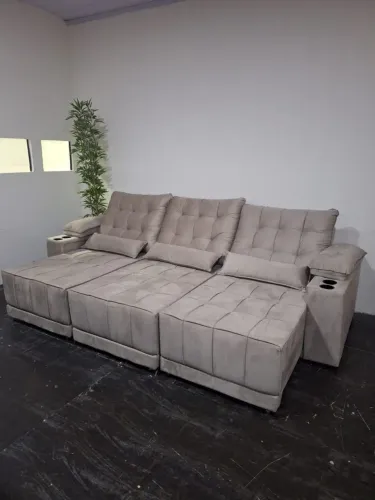 SOFA HEITOR - RETRÁTIL E RECLINÁVEL - TAMANHO 2,90MT 