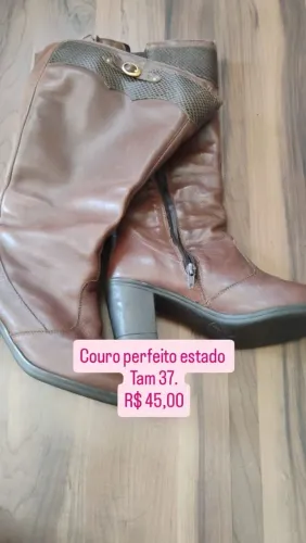 Bota de couro perfeito estado 37