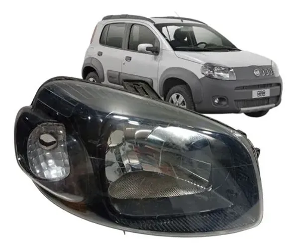 Farol Direito Fiat Uno Way/ Vivace fumê 2011 A 2014