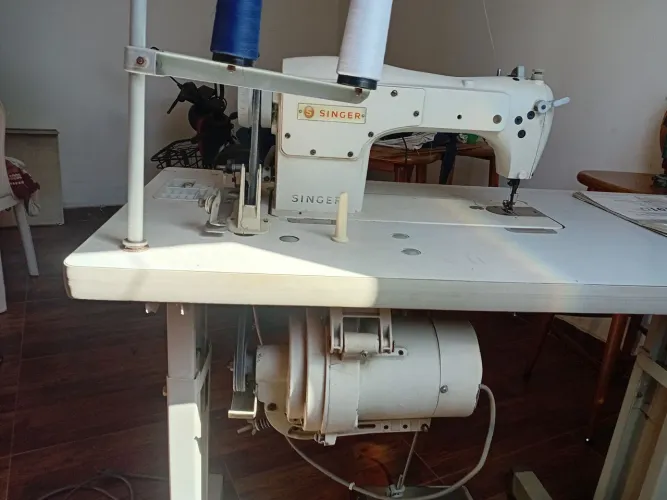 Maquina costura reta industrial singer motor silencioso super nova