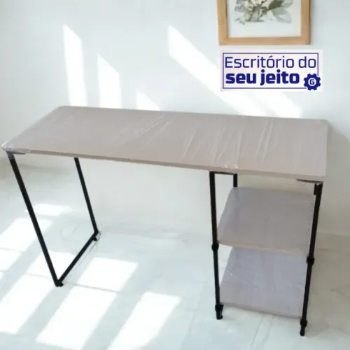 Mesa Industrial 1,1m NOVA Escrivaninha Multiuso para Computador Notebook Birô Home Office
