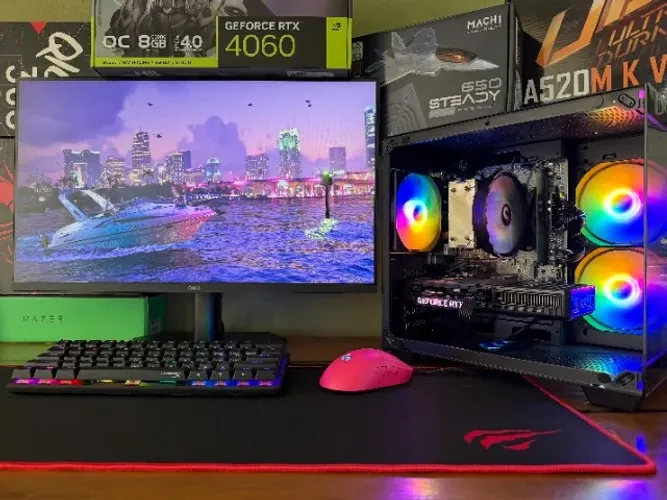 PC-Gamer AM4 Ryzen 5-5500 A520M 8gb DDR4 HD-500gb RTX-3060 12gb