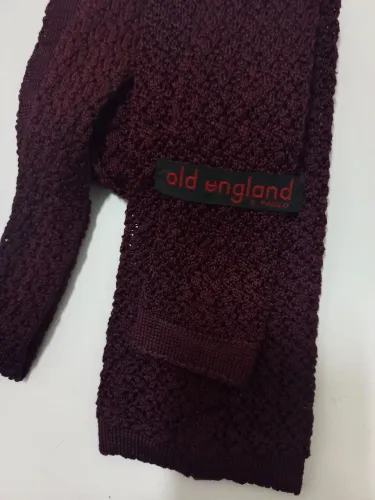 Gravata Old England 100% Tery Lene vintage em tricô