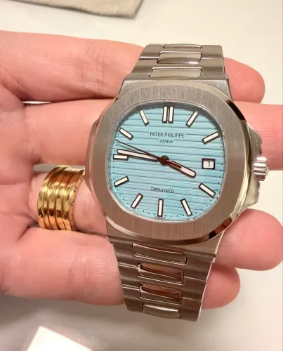 Relógio Patek Philippe Nautilus Azul Tiffany Automático