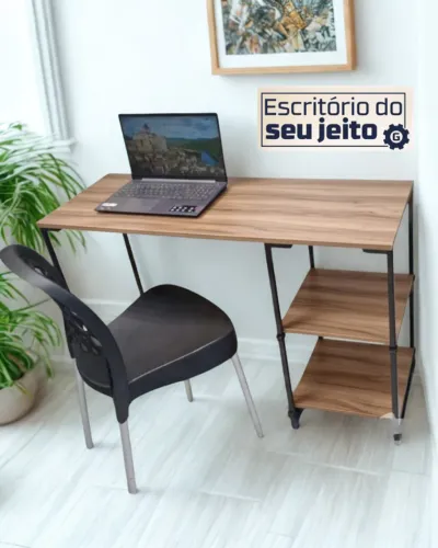 Mesa de Escritório 1,1 m NOVA Escrivaninha Multiuso para Computador Notebook Estudo Birô