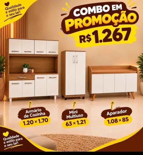 Combo armário + multiuso e um aparador 