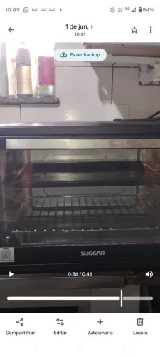 Forno elétrico suggar de 50L c a função grill 