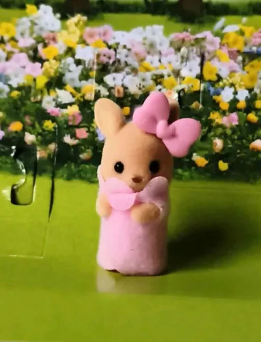 Sylvanian families canguru recém nascido com laçinho