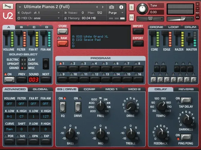 Ultimate Pianos 2 - Biblioteca de timbres do Nord Stage 4 + Kontakt + instalação e upgrade