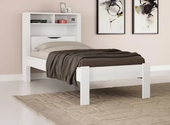 Cama Solteiro Invicta Branco