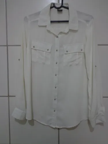 camisa de tecido feminina TAM P