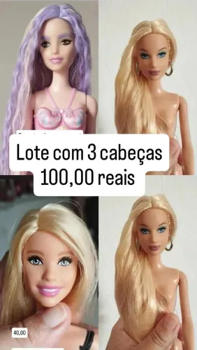 Lote de cabeça boneca barbie