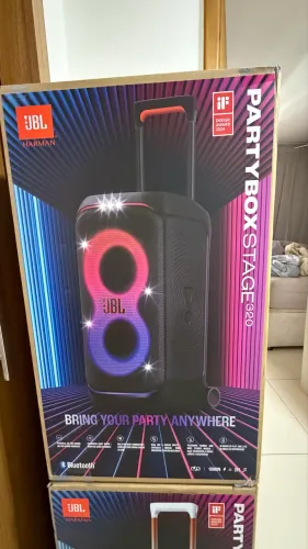 Caixa de Som JBL Party Box Stage 320 PRETA Lacrada Nota Fiscal Garantia