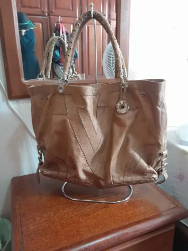 Bolsa de couro , grande
