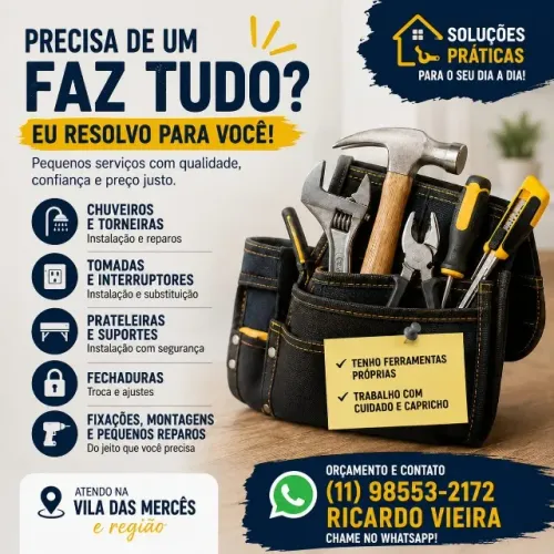 Pequenos Reparos e Instalações - Vila das Mercês e Região