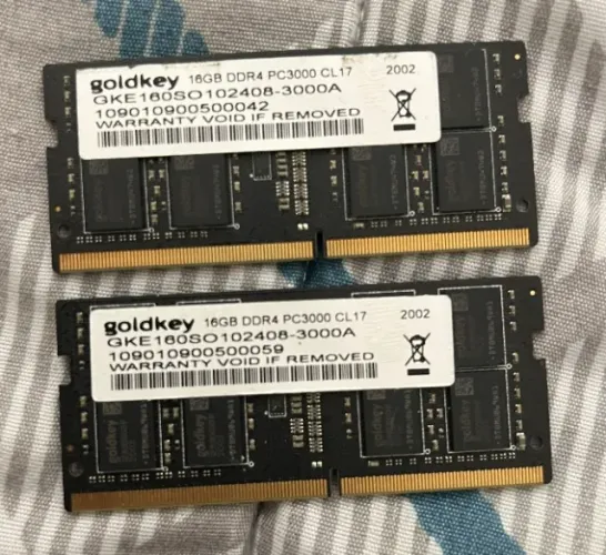 32 Gb (2x16 Gb) gold key DDR4 3000Mhz