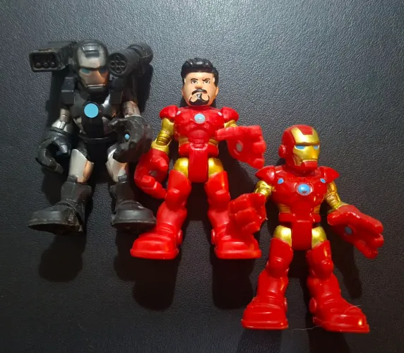 Trio Miniaturas Homem de Ferro Hasbro 7cm