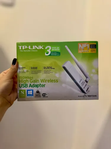 Adaptador USB Wireless TP-Link 150Mbps Alto Ganho (TL-WN722N)