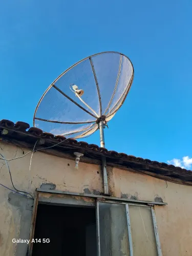 Antena parabólica grande alumínio fazenda .rancho
