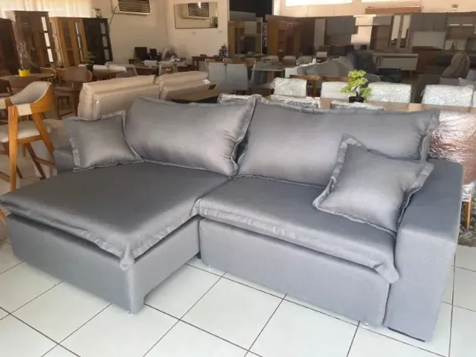 Oferta!!!!!sofá retratil reclinavel tamanho 2,90 molas ensacadas