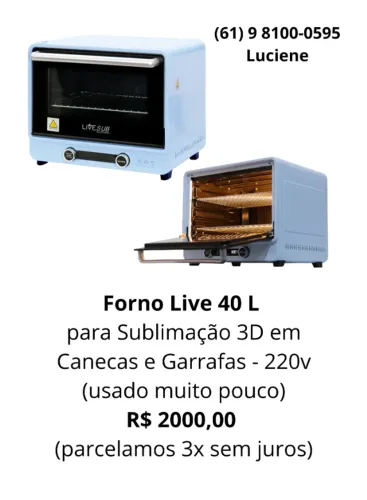 Forno sublimação Live 40L