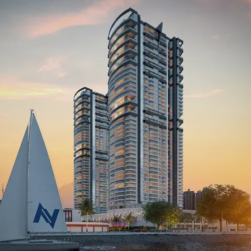 Navegantes 290 m² | 4 Suítes | Vista Permanente para o Mar | Ponta da Praia - Santos