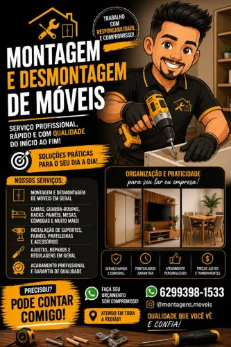Marceneiro, montagem e desmontagem de móveis em geral