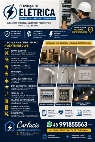 Eletricista Sul da Ilha - Elétrica e Ar condicionado
