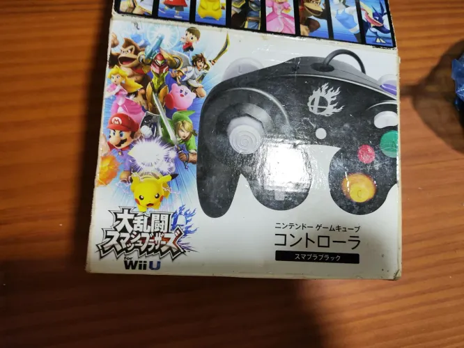 Controle GameCube preto smashbros for wiiu