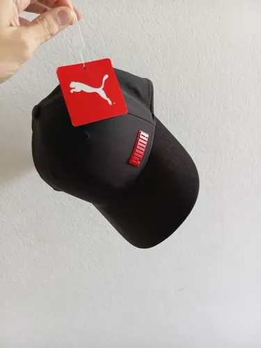 PUMA evercat boné de ajuste elástico de pressão preto/vermelho L/XL