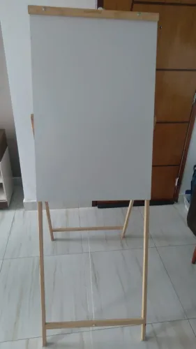 Cavalete Pinus Flip Chart Com Quadro Branco - Marca Mademaster