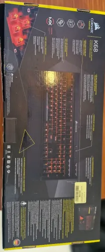 TECLADO MECANICO CORSAIR K68 RGB SWITCH CHERRY MX RED ABNT2, CH-9102010-BR