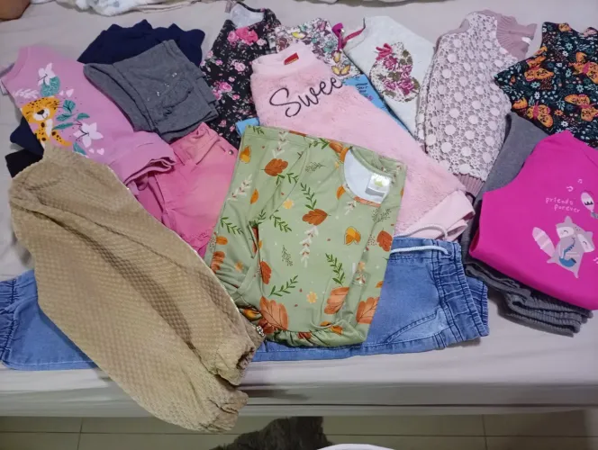 Lote de roupas infantis de menina tamanho 8