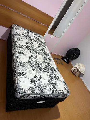 CAMA BOX BAÚ SOLTEIRO C/ COLCHÃO