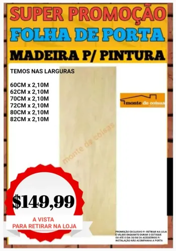 PORTA DE MADEIRA ( SO A PORTA ) !! PROMOÇÃO !!