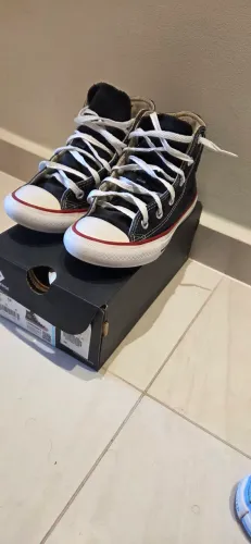 Tenis allstar original n29 preto cano alto