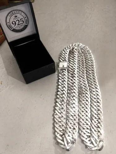 Prata 925 grossa masculina 15MM 70cm