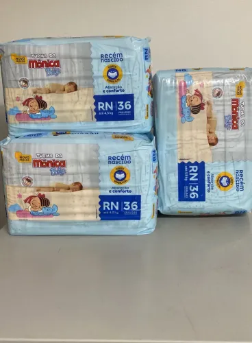 Fraldas da turma da Mônica! Tenho 40 unidades RN
