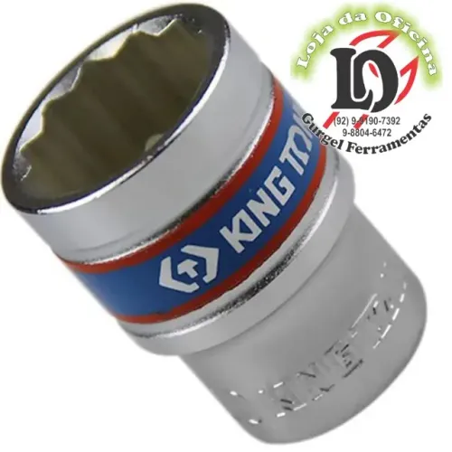 Soquete Estriado 18mm - 1/2" - King Tony-KT433018MR