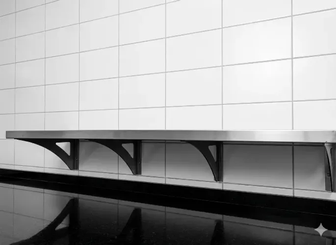 [DESCONTÃO] Kit 2 Prateleiras Inox Area/Parede, 1,2 x 0,4 m - 3 x R$141 no cartão de crédi