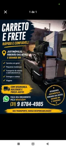 Faço carretos e fretes e viagens