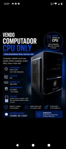 Vendo ou Troco Pc I3 3220 4Gb Ram