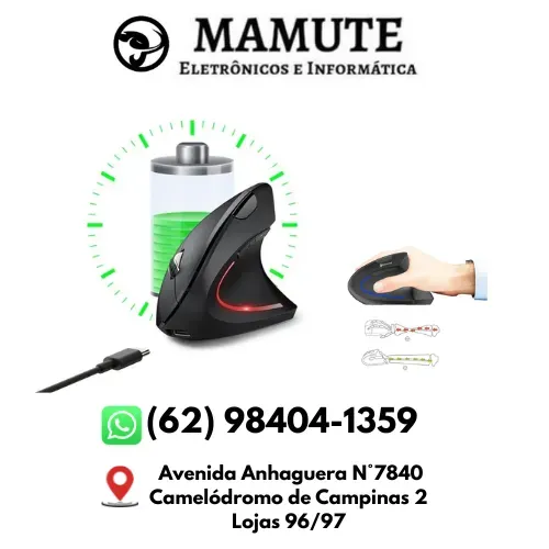 Mouse Sem Fio Ergonômico Bluetooth 2 em 1 Peining 1600dpi Conforto
