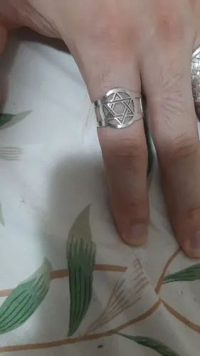 Anel Estrela de Davi Salmao Israel 925 prata