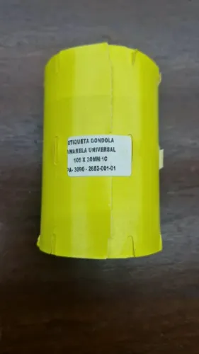 Rolos Etiqueta 105x30mm Amarela Zebra - mil/rolo - 9 rolos