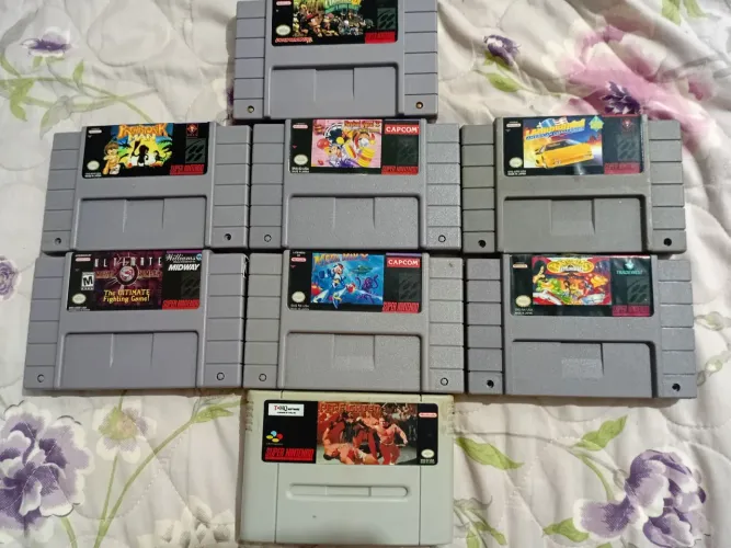 Cartuchos de Super Nintendo Donkey Kong 2 original e mais 7